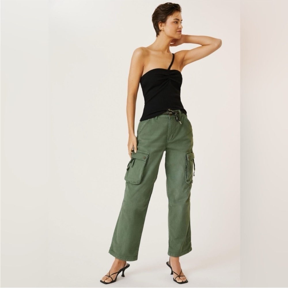 Pilcro Utility Cargo Pants in Bronze Green